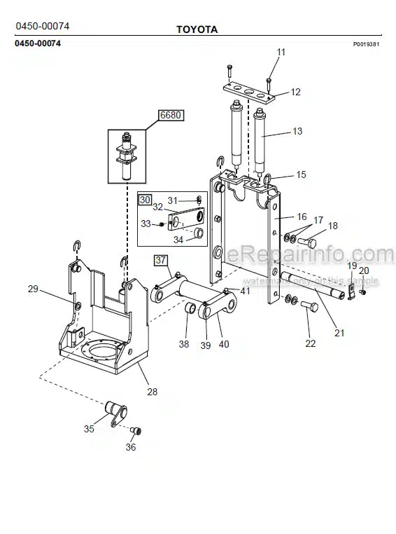 Photo 1 - Toyota 7PML20-6 7PML20-8 Spare Parts Catalogue Powered Pallet Truck 214454 SN589637-