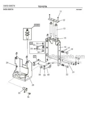 Photo 1 - Toyota 7PML20-6 7PML20-8 Spare Parts Catalogue Powered Pallet Truck 218934 SN718954-