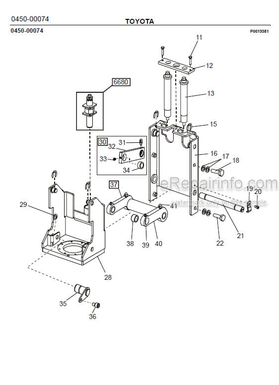 Photo 1 - Toyota 7PML20-6 7PML20-8 Spare Parts Catalogue Powered Pallet Truck 218934 SN718954-