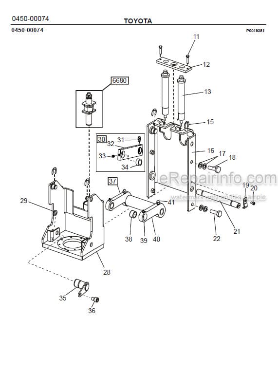 Photo 1 - Toyota 7PML20-6 7PML20-8 Spare Parts Catalogue Powered Pallet Truck 219224 SN723981-