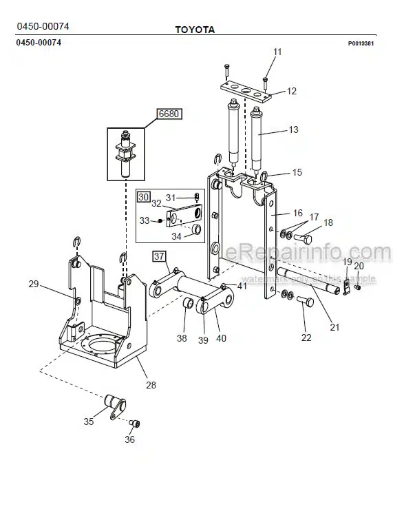 Photo 1 - Toyota 7PML20-6 7PML20-8 Spare Parts Catalogue Powered Pallet Truck 219224 SN723981-