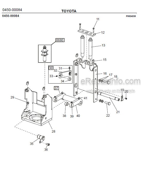 Photo 1 - Toyota 7PML20-6 7PML20-8 Spare Parts Catalogue Powered Pallet Truck 224755 SN910327-