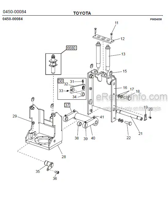 Photo 1 - Toyota 7PML20-6 7PML20-8 Spare Parts Catalogue Powered Pallet Truck 224755 SN910327-