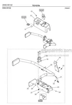 Photo 10 - Toyota 7PML20-6 7PML20-8 Spare Parts Catalogue Powered Pallet Truck 230485 SN936513-