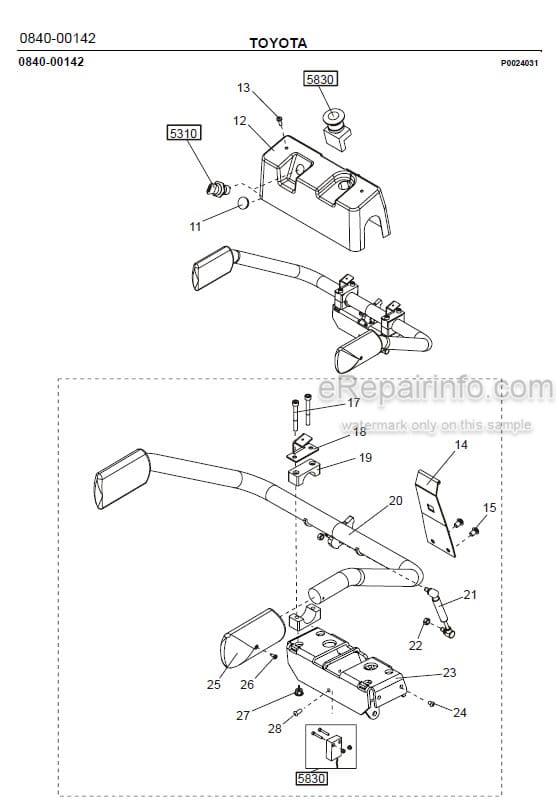 Photo 1 - Toyota 7PML20-6 7PML20-8 Spare Parts Catalogue Powered Pallet Truck 230485 SN936513-