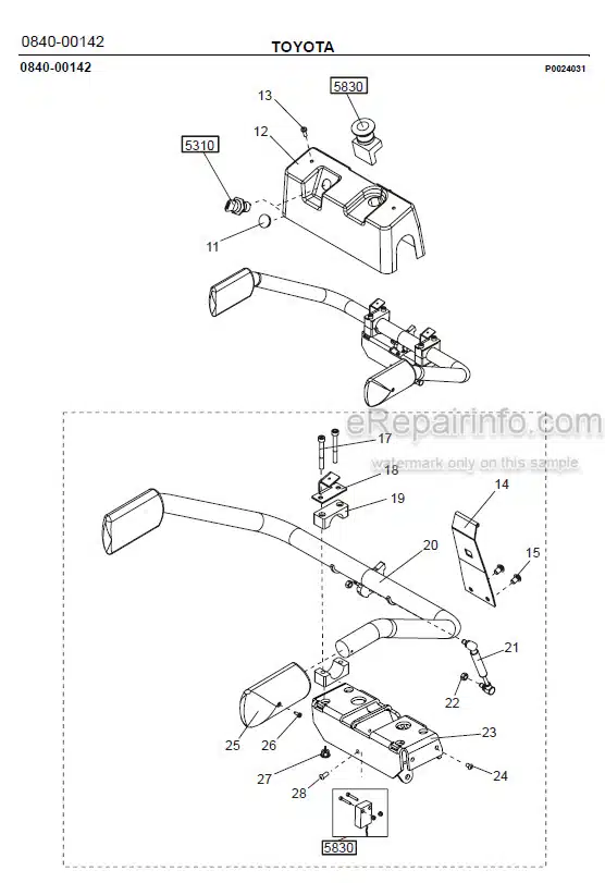 Photo 1 - Toyota 7PML20-6 7PML20-8 Spare Parts Catalogue Powered Pallet Truck 230485 SN936513-