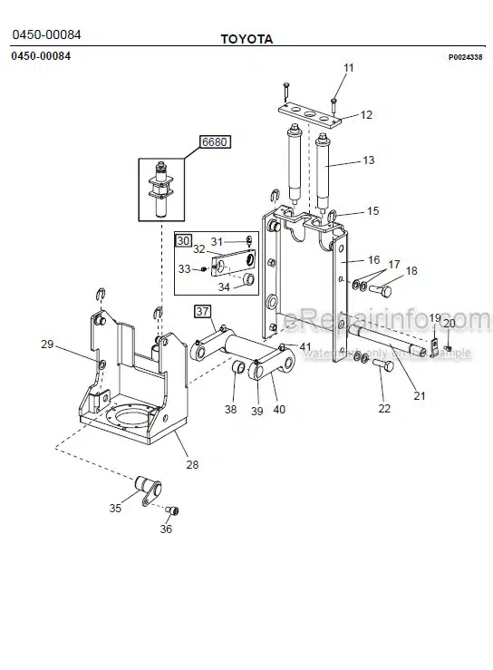 Photo 1 - Toyota 7PML20-6 7PML20-8 Spare Parts Catalogue Powered Pallet Truck 239392 SN955773-