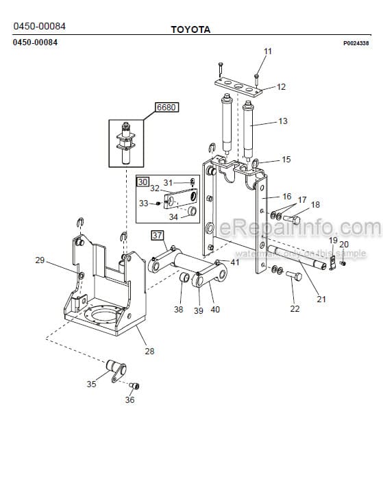 Photo 1 - Toyota 7PML20-6 7PML20-8 Spare Parts Catalogue Powered Pallet Truck 243227 SN963650-