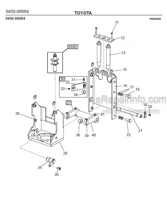 Photo 1 - Toyota 7PML20-6 7PML20-8 Spare Parts Catalogue Powered Pallet Truck 243227 SN963650-