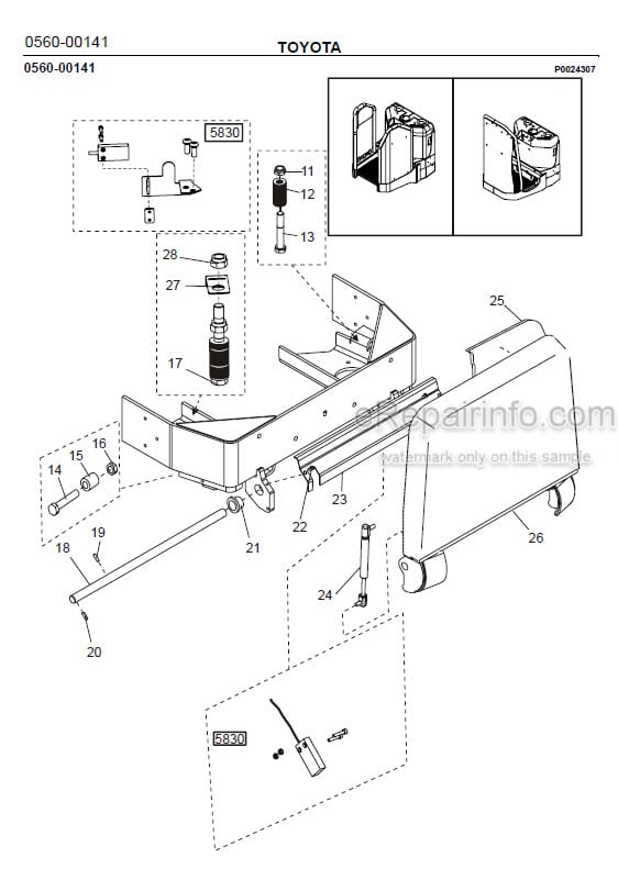 Photo 1 - Toyota 7PML20-6 7PML20-8 Spare Parts Catalogue Powered Pallet Truck 244860 SN970566-