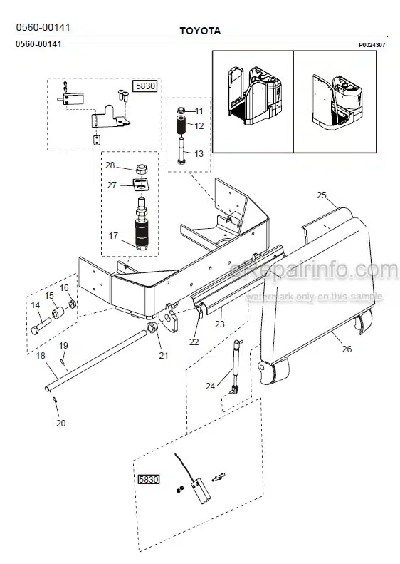 Photo 1 - Toyota 7PML20-6 7PML20-8 Spare Parts Catalogue Powered Pallet Truck 244860 SN970566-