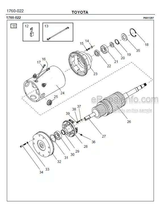 Photo 1 - Toyota 7PML20-6 7PML20-8 Spare Parts Catalogue Powered Pallet Truck 182901 SN413000-