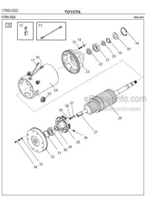 Photo 10 - Toyota 7PML20-6 7PML20-8 Spare Parts Catalogue Powered Pallet Truck 201146 SN432442-