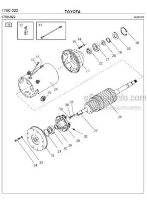 Photo 10 - Toyota 7PML20-6 7PML20-8 Spare Parts Catalogue Powered Pallet Truck 201146 SN432442-
