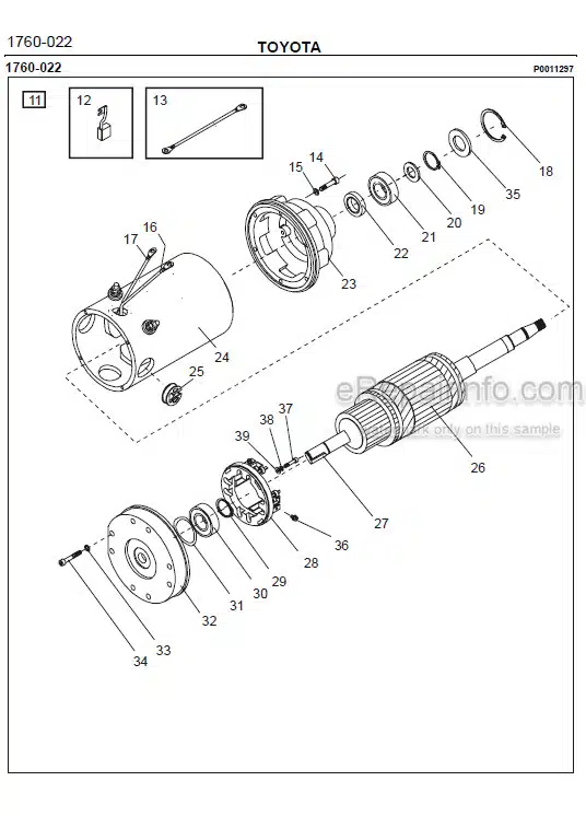 Photo 1 - Toyota 7PML20-6 7PML20-8 Spare Parts Catalogue Powered Pallet Truck 201146 SN432442-