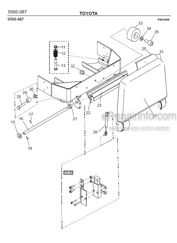 Photo 1 - Toyota 7PML20-6 7PML20-8 Spare Parts Catalogue Powered Pallet Truck 203104 SN552464-