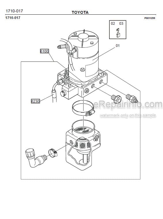Photo 1 - Toyota 7PML20-6 7PML20-8 Spare Parts Catalogue Powered Pallet Truck 208715 SN561306-