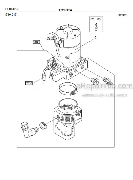 Photo 1 - Toyota 7PML20-6 7PML20-8 Spare Parts Catalogue Powered Pallet Truck 208715 SN561306-