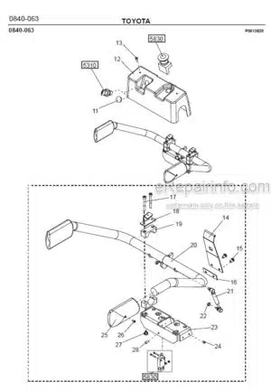 Photo 1 - Toyota 7PML20-6 7PML20-8 Spare Parts Catalogue Powered Pallet Truck 181984 SN410997-