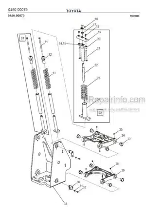 Photo 8 - Toyota 7SLL12.5F 7SLL16F Spare Parts Catalogue Powered Pallet Stacker 221279 SN738240-