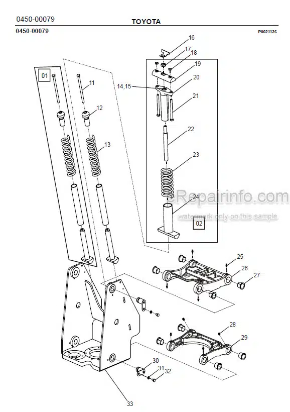 Photo 1 - Toyota 7SLL12.5F 7SLL16F Spare Parts Catalogue Powered Pallet Stacker 221279 SN738240-