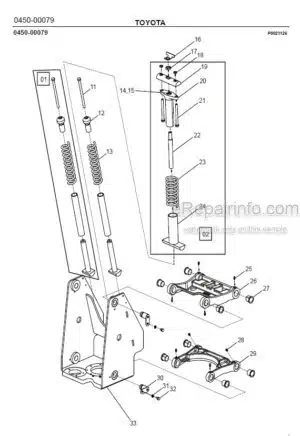 Photo 7 - Toyota 7SLL12.5F 7SLL16F Spare Parts Catalogue Powered Pallet Stacker 224707 SN904365-