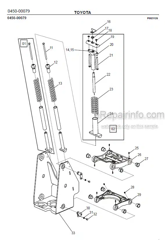 Photo 1 - Toyota 7SLL12.5F 7SLL16F Spare Parts Catalogue Powered Pallet Stacker 224707 SN904365-