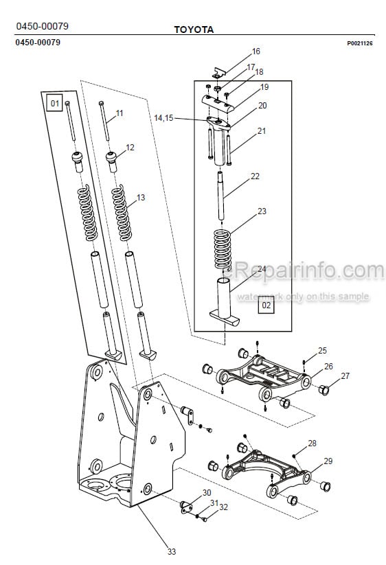 Photo 1 - Toyota 7SLL12.5F 7SLL16F Spare Parts Catalogue Powered Pallet Stacker 224823 SN910327-