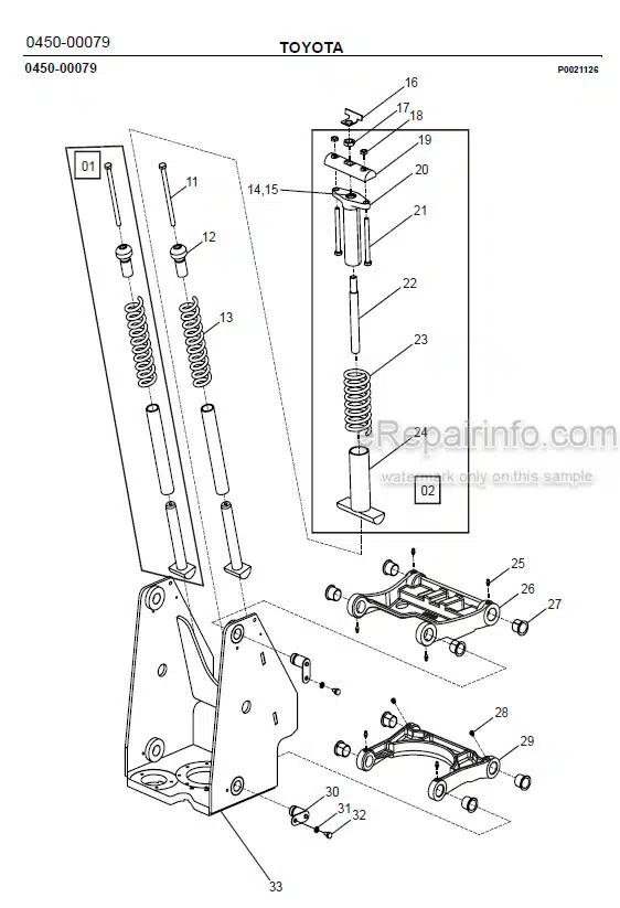 Photo 1 - Toyota 7SLL12.5F 7SLL16F Spare Parts Catalogue Powered Pallet Stacker 224823 SN910327-