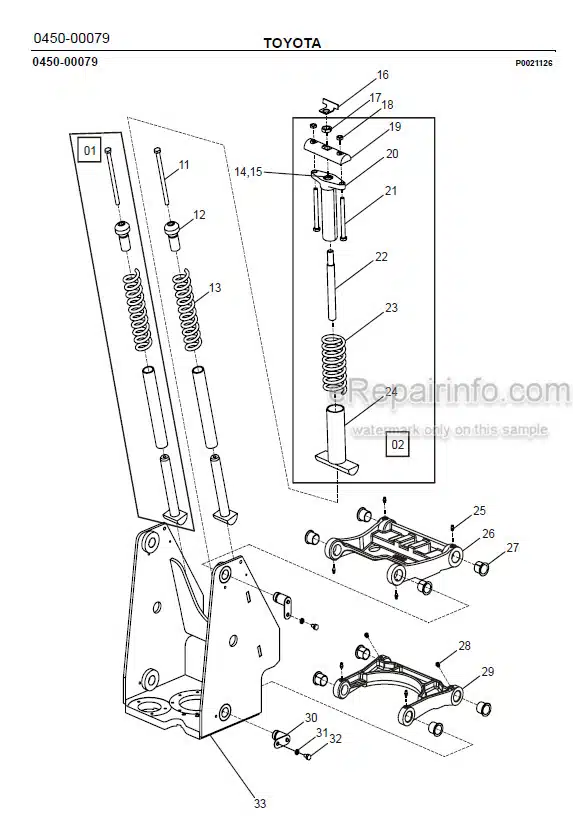 Photo 1 - Toyota 7SLL12.5F 7SLL16F Spare Parts Catalogue Powered Pallet Stacker 227775 SN922031-