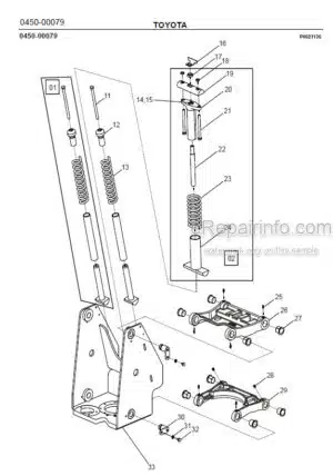 Photo 4 - Toyota 7SLL12.5F 7SLL16F Spare Parts Catalogue Powered Pallet Stacker 229037 SN925298-