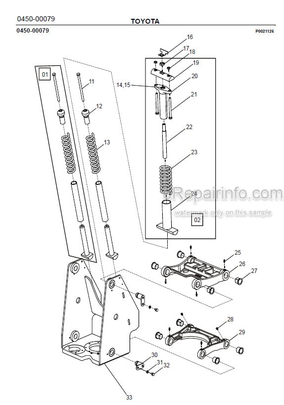 Photo 1 - Toyota 7SLL12.5F 7SLL16F Spare Parts Catalogue Powered Pallet Stacker 229037 SN925298-