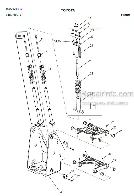 Photo 1 - Toyota 7SLL12.5F 7SLL16F Spare Parts Catalogue Powered Pallet Stacker 230923 SN934730-