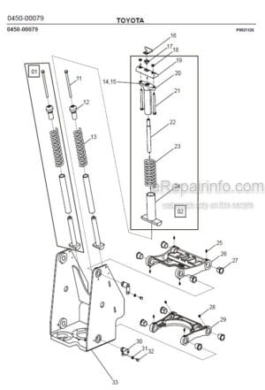 Photo 2 - Toyota 7SLL12.5F 7SLL16F Spare Parts Catalogue Powered Pallet Stacker 239416 SN952238-