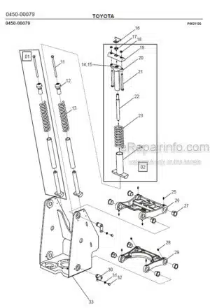 Photo 2 - Toyota 7SLL12.5F 7SLL16F Spare Parts Catalogue Powered Pallet Stacker 239416 SN952238-