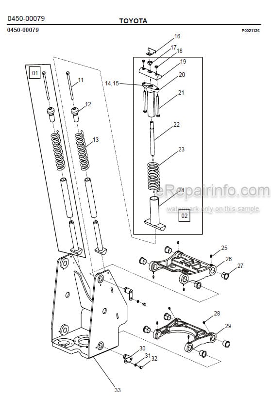 Photo 1 - Toyota 7SLL12.5F 7SLL16F Spare Parts Catalogue Powered Pallet Stacker 239416 SN952238-