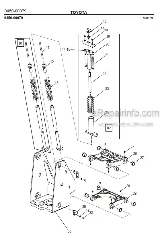 Photo 1 - Toyota 7SLL12.5F 7SLL16F Spare Parts Catalogue Powered Pallet Stacker 239416 SN952238-