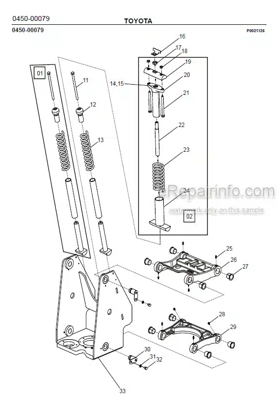 Photo 1 - Toyota 7SLL12.5F 7SLL16F Spare Parts Catalogue Powered Pallet Stacker 241264 SN955047-