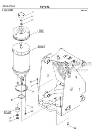 Photo 6 - Toyota 7SLL12.5 7SLL16 Spare Parts Catalogue Powered Pallet Stacker 221276 SN738240-