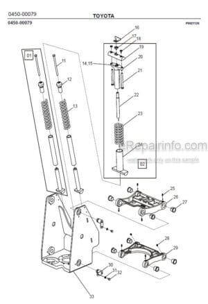 Photo 6 - Toyota 7SLL12.5 7SLL16 Spare Parts Catalogue Powered Pallet Stacker 224819 SN910327-