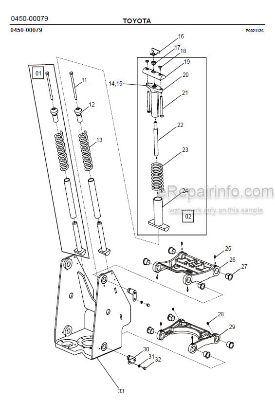 Photo 1 - Toyota 7SLL12.5 7SLL16 Spare Parts Catalogue Powered Pallet Stacker 227771 SN922031-