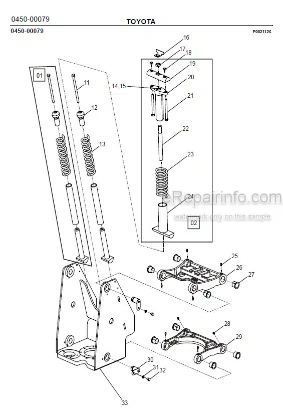 Photo 1 - Toyota 7SLL12.5 7SLL16 Spare Parts Catalogue Powered Pallet Stacker 227771 SN922031-