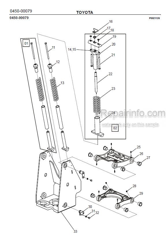 Photo 1 - Toyota 7SLL12.5 7SLL16 Spare Parts Catalogue Powered Pallet Stacker 229033 SN925298-