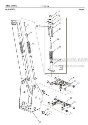Photo 2 - Toyota 7SLL12.5 7SLL16 Spare Parts Catalogue Powered Pallet Stacker 239408 SN952238-