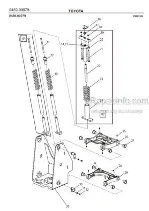 Photo 2 - Toyota 7SLL12.5 7SLL16 Spare Parts Catalogue Powered Pallet Stacker 239408 SN952238-