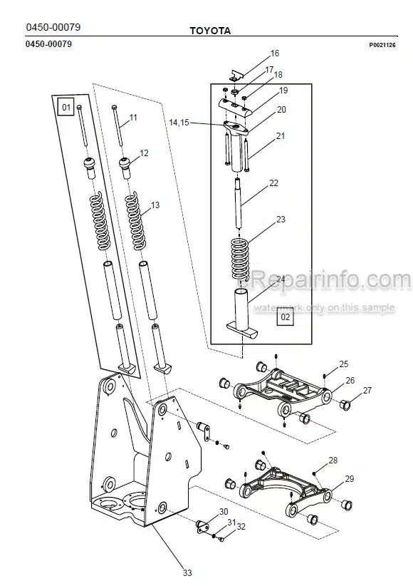 Photo 1 - Toyota 7SLL12.5 7SLL16 Spare Parts Catalogue Powered Pallet Stacker 239408 SN952238-