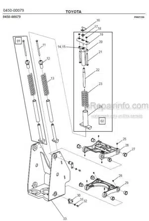 Photo 1 - Toyota 7SLL12.5 7SLL16 Spare Parts Catalogue Powered Pallet Stacker 241262 SN955047-