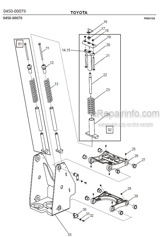 Photo 1 - Toyota 7SLL12.5 7SLL16 Spare Parts Catalogue Powered Pallet Stacker 241262 SN955047-