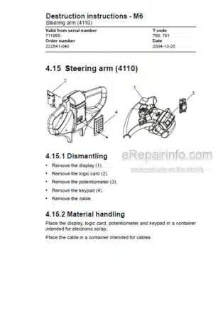 Photo 4 - Toyota 7SLL12.5 To 7SLL16F Service Manual Powered Pallet Stacker 222641-040 SN711956-