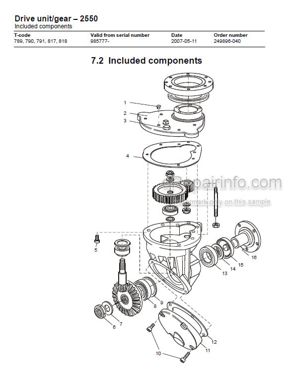 Photo 1 - Toyota 7SLL12.5 To 7SLL20F Service Manual Powered Pallet Stacker 249895-040 SN985777-